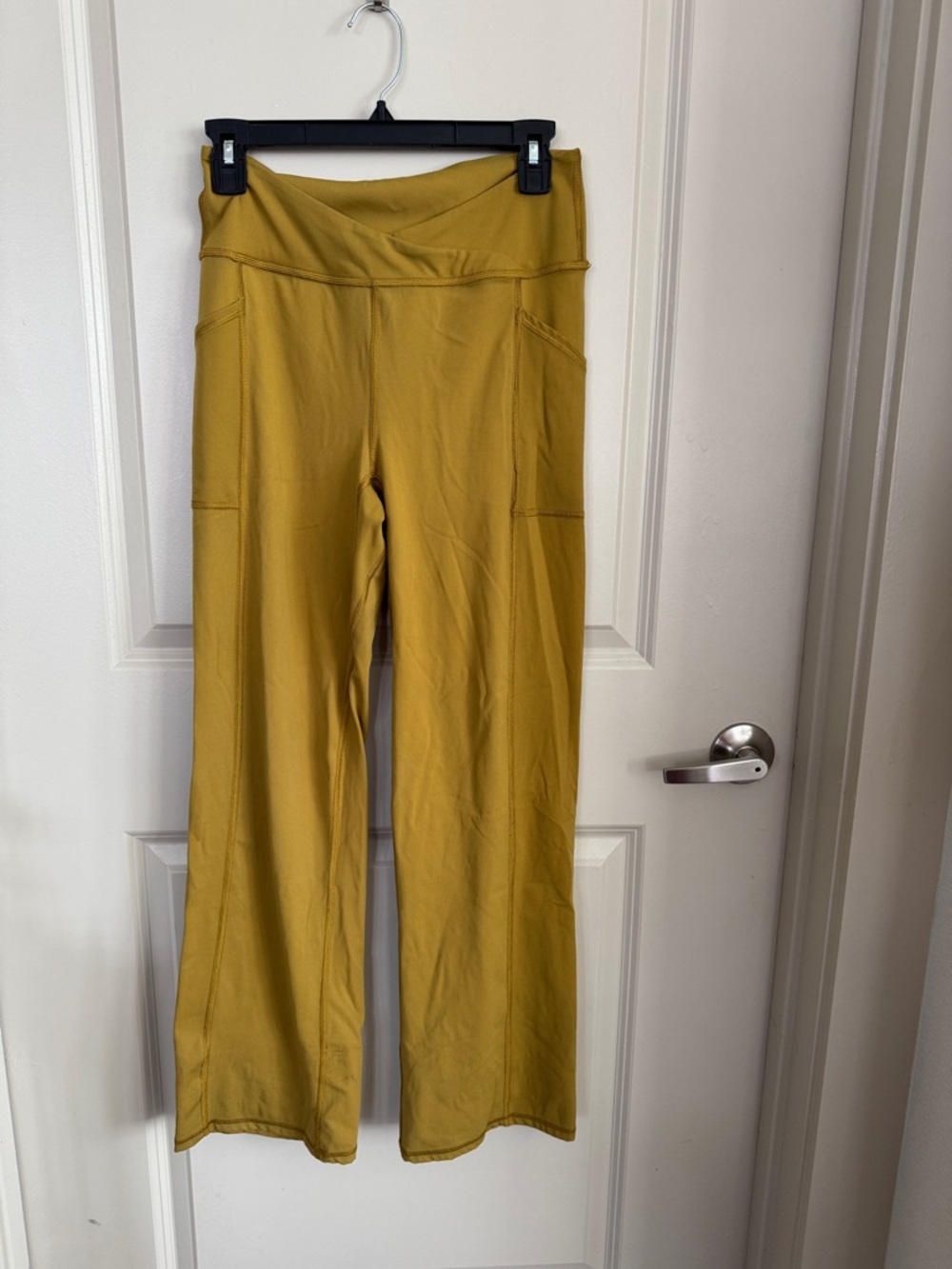 FP Movement by Free People Wide-Leg High-Rise Pants in Mustard Yellow